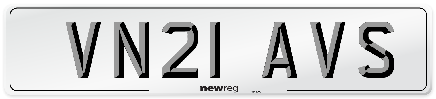 VN21 AVS Number Plate from New Reg